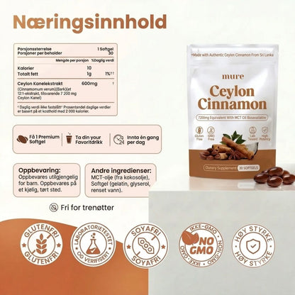 Ceylonkanel 7200mg Ekvivalent med MCT-olje