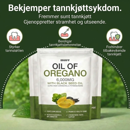 OREGANO & SVARTFRØOLJE – BEKJEMPER TANNKJØTTPROBLEMER FRA INNSIDEN