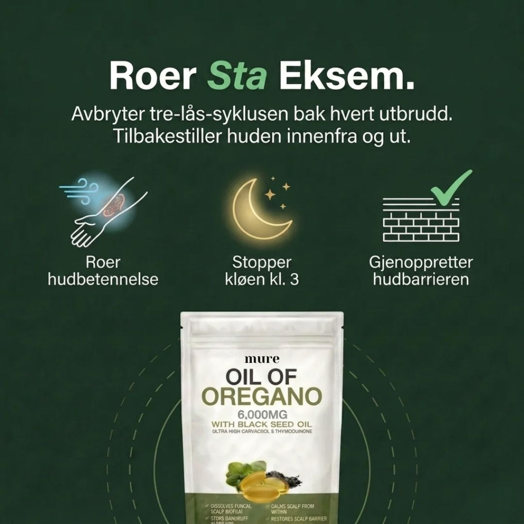OREGANO & SVARTFRØOLJE – BIDRAR TIL Å ROE EKSEM INNENFRA OG UT